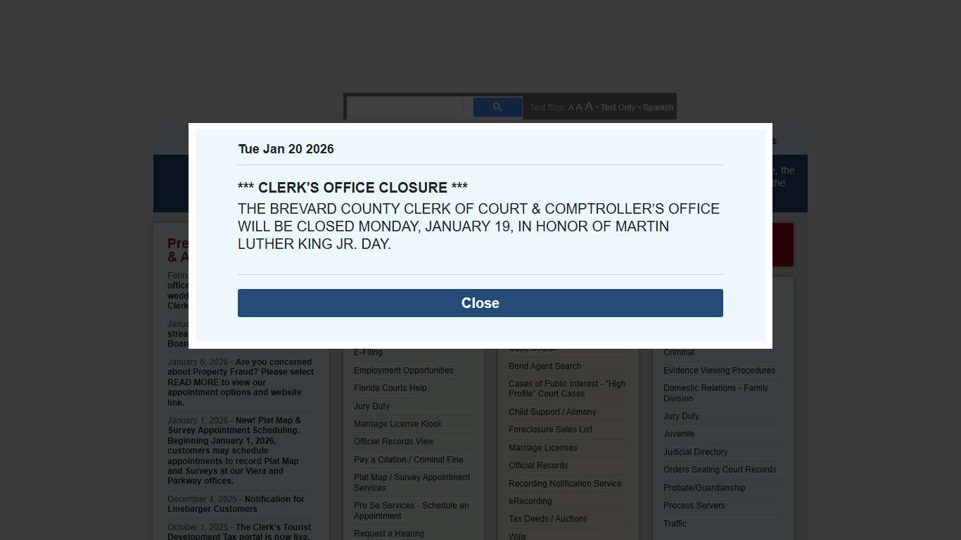 Brevard County, Florida - Clerk of the Court